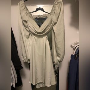 Sage green satin hello molly dress never worn